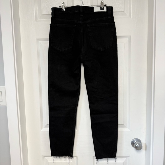 Re/Done High Rise Ankle Crop Jeans in Faded Black Size 29 - Picture 7 of 10